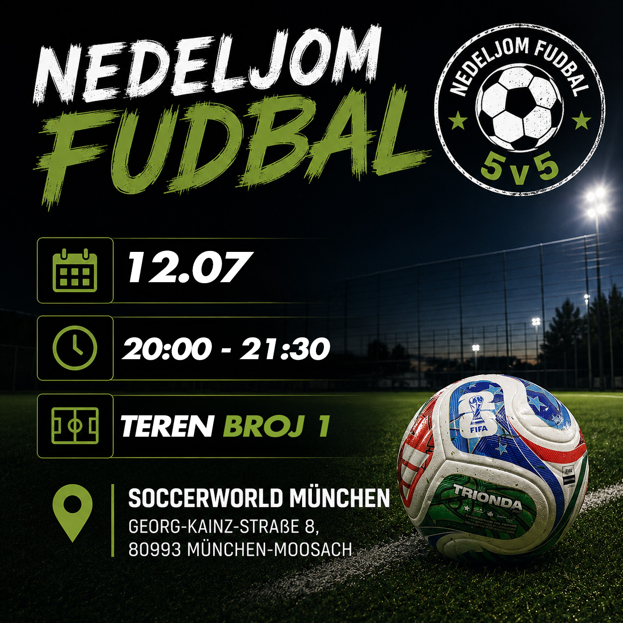 Sledeći termin Nedeljom Fudbal